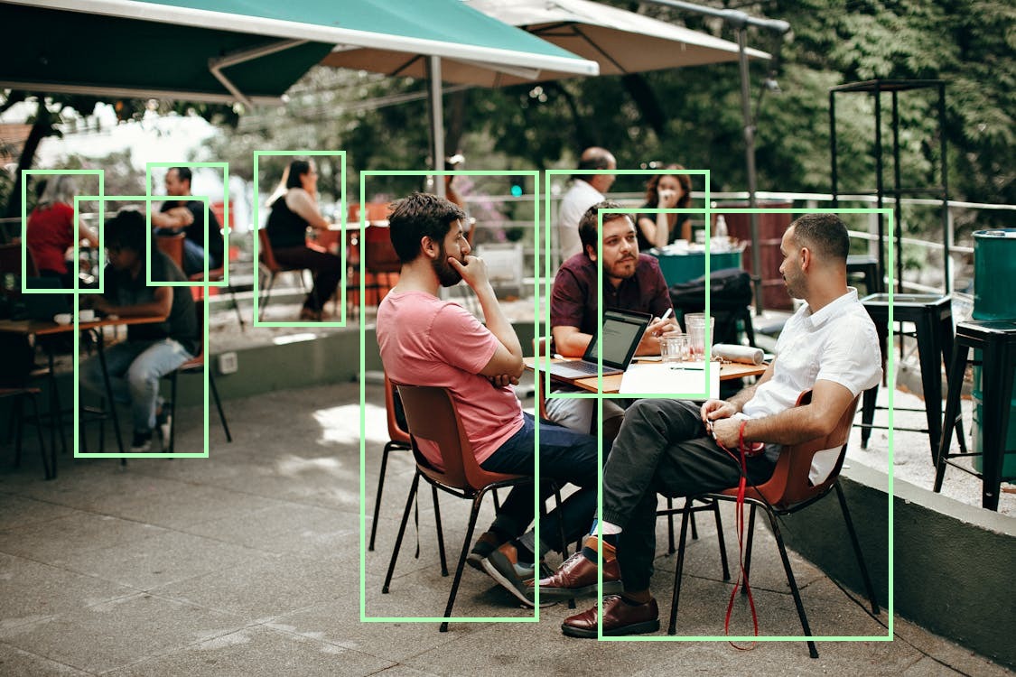 Person detection for occupancy detection in restaurants