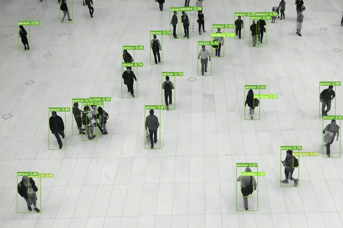 Real time people counting in a shopping mall with Object Detection. 