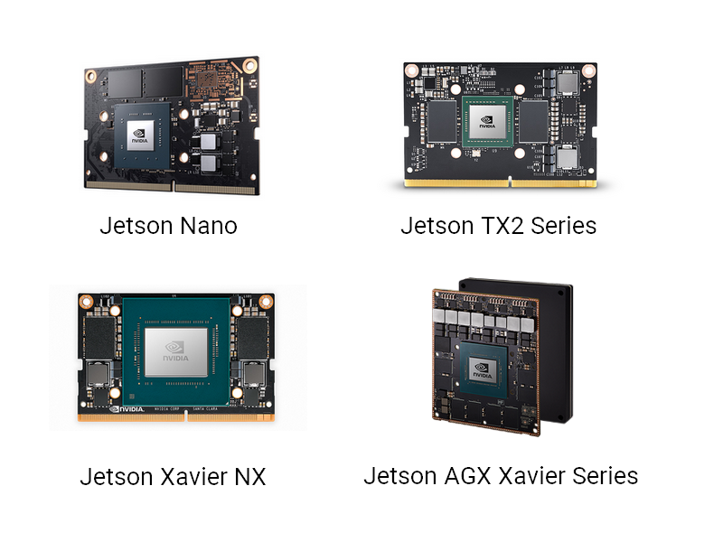 Nvidia Jetson overview with the Jetson Nano, TX2, Xavier NX, and AGX Xavier 