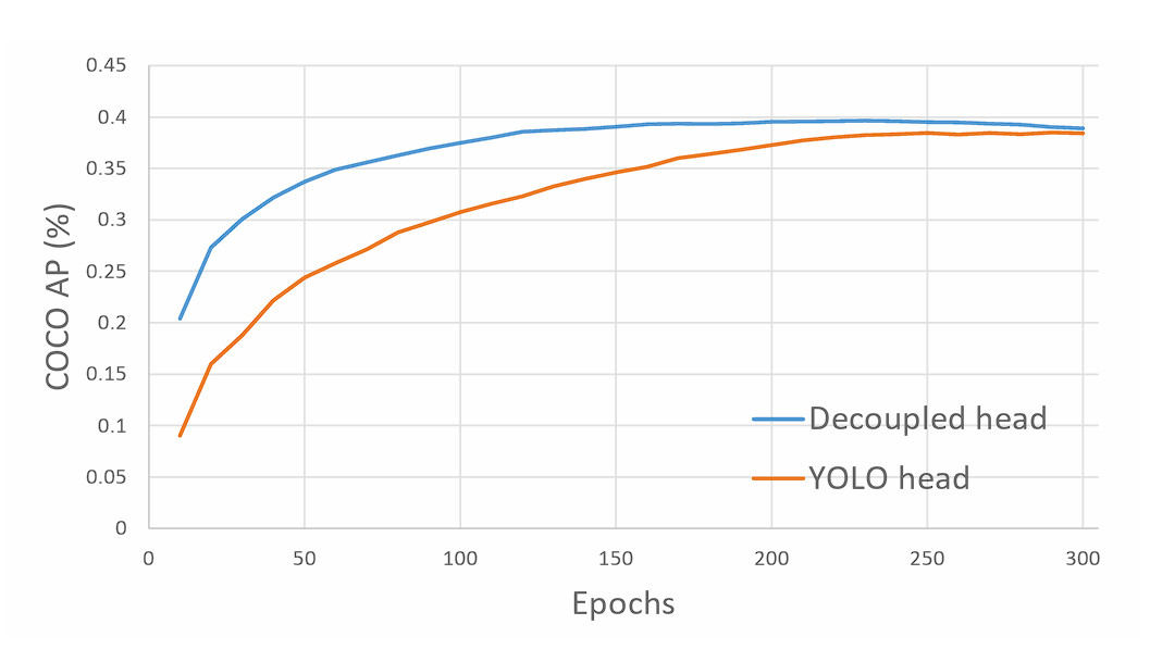 YOLO Convergence using decoupled head 